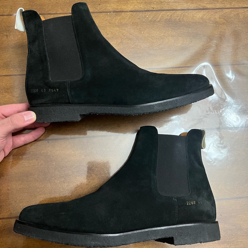Common Projects Black Chelsea Boots
